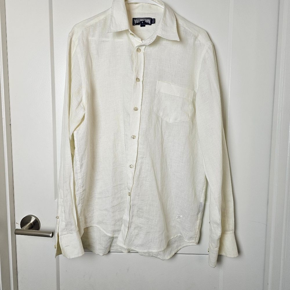 Vilebrequin 100% linen button down shirt
